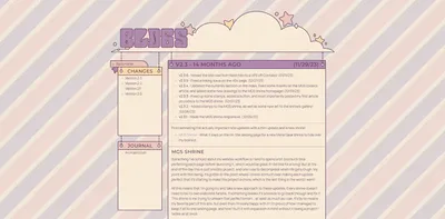 A screenshot of the V2 Blog layout